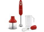 SMEG Stabmixer "HBF03", rot, B:6,5cm H:41,4cm T:6,5cm, Mixer, Stabmixer