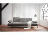 3-Sitzer OTTO HOME "Stenlille Multifunktionssofa, bequem", grau (hellgrau), B:251cm H:83cm T:107cm, Struktur weich (100% Polyester);Struktur grob (100% Polyester);100% NaturLEDER, Sofas, 3-Sitzer, incl. Sitztiefen-, Kopfteil- und Armteilverstellung