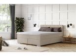 Boxspringbett COTTA "Simba erhältlich in verschiedenen Breiten, Farben und Härtegraden", beige (platinum), L:209cm, Komplettbetten, Boxspringbett, Bezugsstoff: Struktur fein