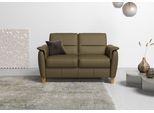 2-Sitzer HOME AFFAIRE "Palmera, B: 149 cm", grün (olive), B:149cm H:89cm T:89cm, Luxus-Microfaser (100% Polyester);Struktur (100% Polyester);Luxus-Microfaser in Lederoptik (100% Polyester), Sofas, 2-Sitzer, mit Federkern