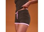 MP Frottee-Shorts für Damen mit Kontrast-Details – Kakao - XL