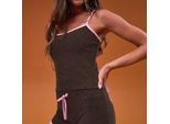 MP Frottee-Tank-Top für Damen mit Kontrast-Details – Kakao - L