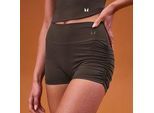 MP Damen Tempo Side Scrunch Booty Short – Kakao - S