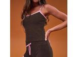 MP Frottee-Tank-Top für Damen mit Kontrast-Details – Kakao - M