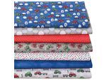 Patchwork- und Quiltpaket "Traktoren", blau-color