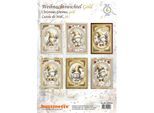 3D-Bastelmappe "Weihnachtswichtel Gold", für 6 Karten