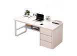 Computertisch,, Weiß, Holzwerkstoff, 120x73x50 cm, Arbeitszimmer, Schreibtische, Computertische
