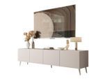 Lookway Tv-Schrank, Kaschmir, Metall, Uni, Rechteckig, 200x49x40 cm, Wohnzimmer, Wohnwände, Lowboards, Lowboards stehend