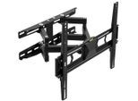 tectake Tv-Wandhalterung,, Schwarz, Metall, Rechteckig, 40x43x34 cm, Wohnzimmer, TV Möbel, TV-Wandhalterung