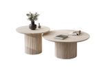 Lookway Couchtisch-Set, Beige, Holzwerkstoff, 80x42x80 cm, Wohnzimmer, Wohnzimmertische, Couchtische