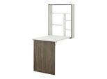 [en.casa] Wandklapptisch, Natur, Weiß, Holzwerkstoff, Rechteckig, 76.5x71.5x58.5 cm, Esszimmer, Tische