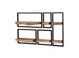 Hoyz Collection Wandregal, Braun, Holz, 25x75x12 cm, CE, Wohnzimmer, Regale, Wandregale