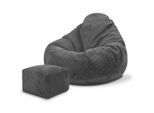 Dreamroots Sitzsack, Dunkelgrau, Textil, 70x70x70 cm, Oeko-Tex® Standard 100, Wohnzimmer, Hocker, Sitzsäcke, XXL Sitzsäcke