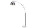 Teamson Home Bogenleuchte, Silber, Metall, Marmor Optik, 30x170x170 cm, Lampen & Leuchten, Innenbeleuchtung, Stehlampen, Bogenlampen