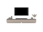 Meble Lindner Tv-Lowboard, Kaschmir, Holzwerkstoff, 4 Fächer, Rechteckig,Rechteckig, 280x37x35 cm, Wohnzimmer, Wohnwände, Lowboards, Lowboards stehend