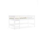 Lukdom Hochbett, Weiß, Holzwerkstoff, 70x140 cm, Kinderzimmer & Jugendzimmer, Kindermöbel, Kinderbetten, Hochbetten