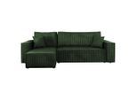 Mirjan24 Ecksofa, Grün, Kunststoff, 5-Sitzer, L-Form,L-Form, 244x145 cm, Wohnzimmer, Sofas & Couches, Wohnlandschaften, Ecksofas