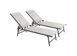 Habitat Garten Sonnenliege, Beige, Metall, 54x104x180 cm, Gartenmöbel, Gartenliegen