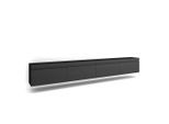 Skraut Home Lowboard,, Schwarz, Holzwerkstoff, Rechteckig,Rechteckig, 320x45x35 cm, Wohnzimmer, Wohnwände, Lowboards, Lowboards hängend
