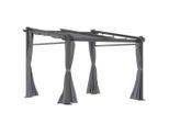 Outsunny Pergola, Dunkelgrau, Metall, 295x230x297 cm, Sonnen- & Sichtschutz, Pavillons & Pergolas, Pergolas