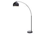 Teamson Home Arquer, Schwarz, Metall, Marmor Optik, Freiform, 30x170x170 cm, Lampen & Leuchten, Innenbeleuchtung, Stehlampen, Bogenlampen