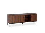 VS Venta-stock Tv-Element, Walnuss, Holzwerkstoff, Rechteckig, 160x55x40 cm, Wohnzimmer, Wohnwände, Lowboards, Lowboards stehend