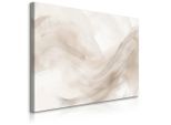 Muralo Leinwandbild, Beige, Braun, Weiß, Textil, Kiefer, Abstrakt, Rechteckig, 120x80 cm, einfache und schnelle Anbringung, Bilder und Zubehör, Wandbilder, Leinwandbilder