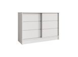 Beautysofa Kommode, Weiß, Holzwerkstoff, 121x85x43.5 cm, Wohnzimmer, Kommoden & Sideboards, Kommoden