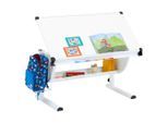CARO-Möbel Kinderschreibtisch, Weiß, Weiß, Holzwerkstoff, Metall, Mode, 111x93x60 cm, Arbeitszimmer, Schreibtische, Jugend- & Kinderschreibtische