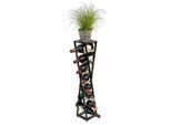 DanDiBo Weinregal, Schwarz, Metall, 15.5x82x15.5 cm, Wohnzimmer, Regale, Weinregale