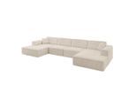 Altdecor Wohnlandschaft, Beige, Textil, 6-Sitzer, 386x77x165 cm, Wohnzimmer, Sofas & Couches, Wohnlandschaften, Wohnlandschaften in U-Form