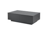 [en.casa] Couchtisch, Grau, Holzwerkstoff, 95x31x60 cm, Wohnzimmer, Wohnzimmertische, Couchtische