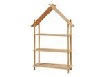 [en.casa] Kinderregal, Natur, Naturmaterialien, 3 Fächer, 90x137x30 cm, Kinderzimmer & Jugendzimmer, Kindermöbel, Kinderregale
