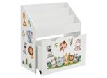 Juskys Bücherregal, Weiß, Holz, 1 Schubladen, 63x70x30 cm, Kinderzimmer & Jugendzimmer, Kindermöbel, Kinderregale