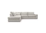 Fedve Ecksofa, Hellgrau, Textil, L-Form, 314x224 cm, Wohnzimmer, Sofas & Couches, Wohnlandschaften, Ecksofas