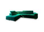 Masseno Ecksofa, Grün, Holzwerkstoff, 5-Sitzer, L-Form,L-Form, 275x202 cm, Wohnzimmer, Sofas & Couches, Wohnlandschaften, Ecksofas