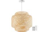 tectake Deckenleuchte, Braun, Holz, 40x39x40 cm, CE, Lampen & Leuchten, Innenbeleuchtung, Deckenleuchten