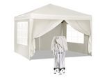Woltu Pavillon, Beige, Metall, 300x300x260 cm, Sonnen- & Sichtschutz, Pavillons & Pergolas, Pavillons