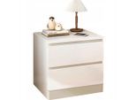 Muvu Nachttisch, Weiß, Holz, 40x41x30 cm, Schlafzimmer, Nachttische