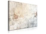 Muralo Leinwandbild, Beige, Braun, Grau, Weiß, Textil, Kiefer, Abstrakt, Beton Optik, Rechteckig, 90x60 cm, einfache und schnelle Anbringung, Bilder und Zubehör, Wandbilder, Leinwandbilder