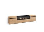 Skraut Home Lowboard, Eiche, Holzwerkstoff, Rechteckig,Rechteckig, 200x45x35 cm, Wohnzimmer, Wohnwände, Lowboards, Lowboards stehend