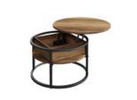 Vicco Couchtisch, Natur, Holzwerkstoff, Rund, 57x47.5x57 cm, Wohnzimmer, Wohnzimmertische, Couchtische