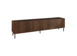 Mirjan24 Tv-Lowboard, Nussbaum, Schwarz, Metall, Rechteckig,Rechteckig, 200x50x37 cm, Wohnzimmer, Wohnwände, Lowboards, Lowboards stehend