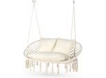 Outtec Hängesessel, Beige, Textil, 2-Sitzer, 130x37x75 cm, Gartenmöbel, Hängesessel