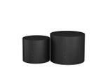 Vicco Couchtisch-Set, Schwarz, Holzwerkstoff, 1 Fächer, Rund,Rund, 48x38x48 cm, Wohnzimmer, Wohnzimmertische, Couchtische
