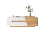 Flieks Couchtisch, Weiß, Holz, 65x17x73 cm, Wohnzimmer, Wohnzimmertische, Couchtische