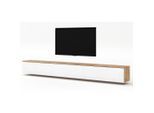AX Living Lowboard, Braun, Weiß, Kunststoff, Teilmassiv,Kiefer, Uni, Rechteckig, 300x34x32 cm, Hergestellt in Europa, FSC Mix, Reach, Pefc, Made in EU, Wohnzimmer, Wohnwände, Lowboards, Lowboards hängend