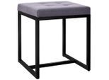 CLP Sitzwürfel, Dunkelgrau, Metall, 40x48x40 cm, Wohnzimmer, Hocker, Sitzwürfel