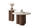 Lookway Couchtisch, Nussbaum, Holzwerkstoff, 80x46x80 cm, Wohnzimmer, Wohnzimmertische, Couchtische