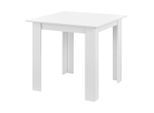 [en.casa] Esstisch, Weiß, Holzwerkstoff, 4-Sitzer, Quadratisch, 80x76x80 cm, Esszimmer, Tische, Esstische
